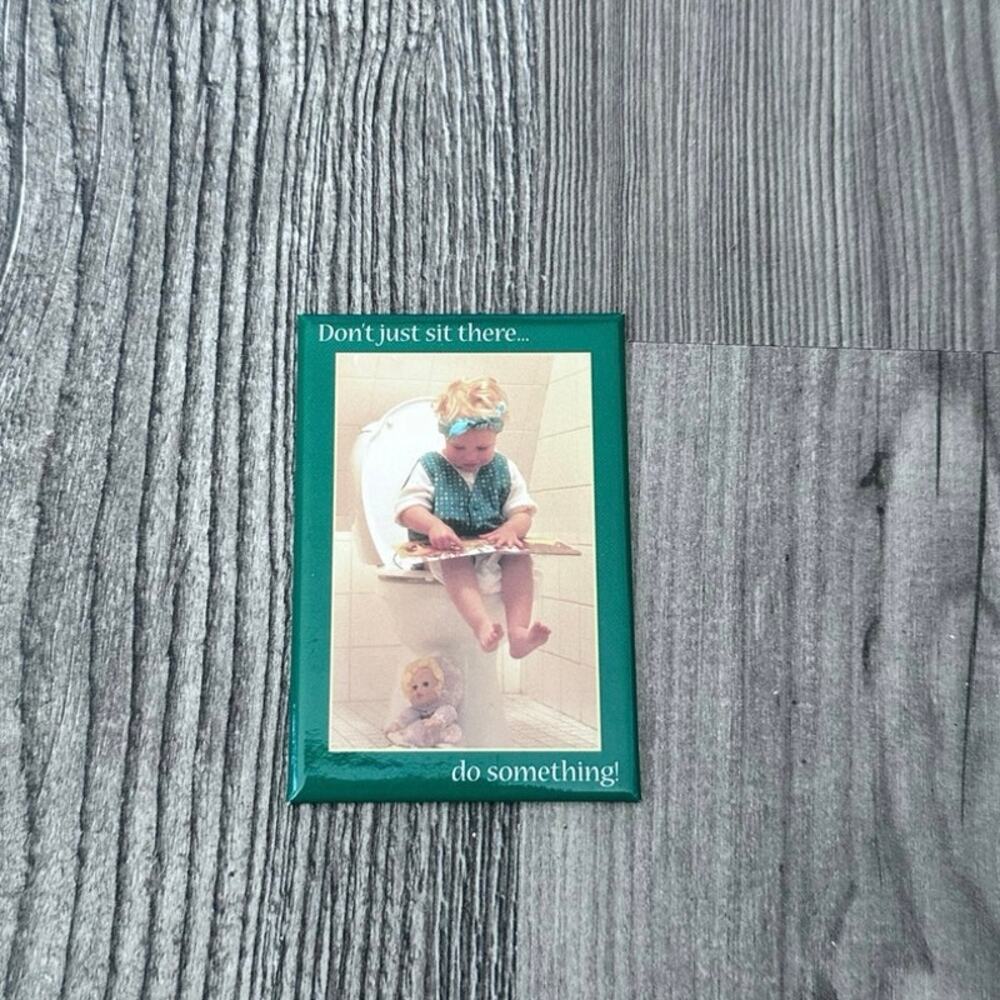 vintage y2k funny dont just sit there do something magnet